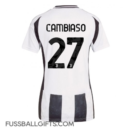 Juventus Andrea Cambiaso #27 Fußballbekleidung Heimtrikot Damen 2024-25 Kurzarm